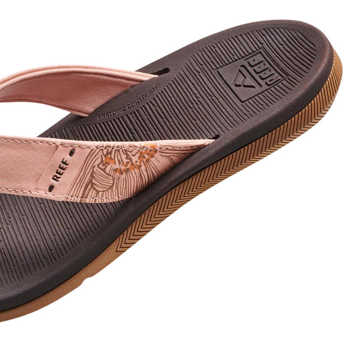 2024 Reef Dames Santa Ana Flip Flop Sandals CJ3625 - Peach Parfait